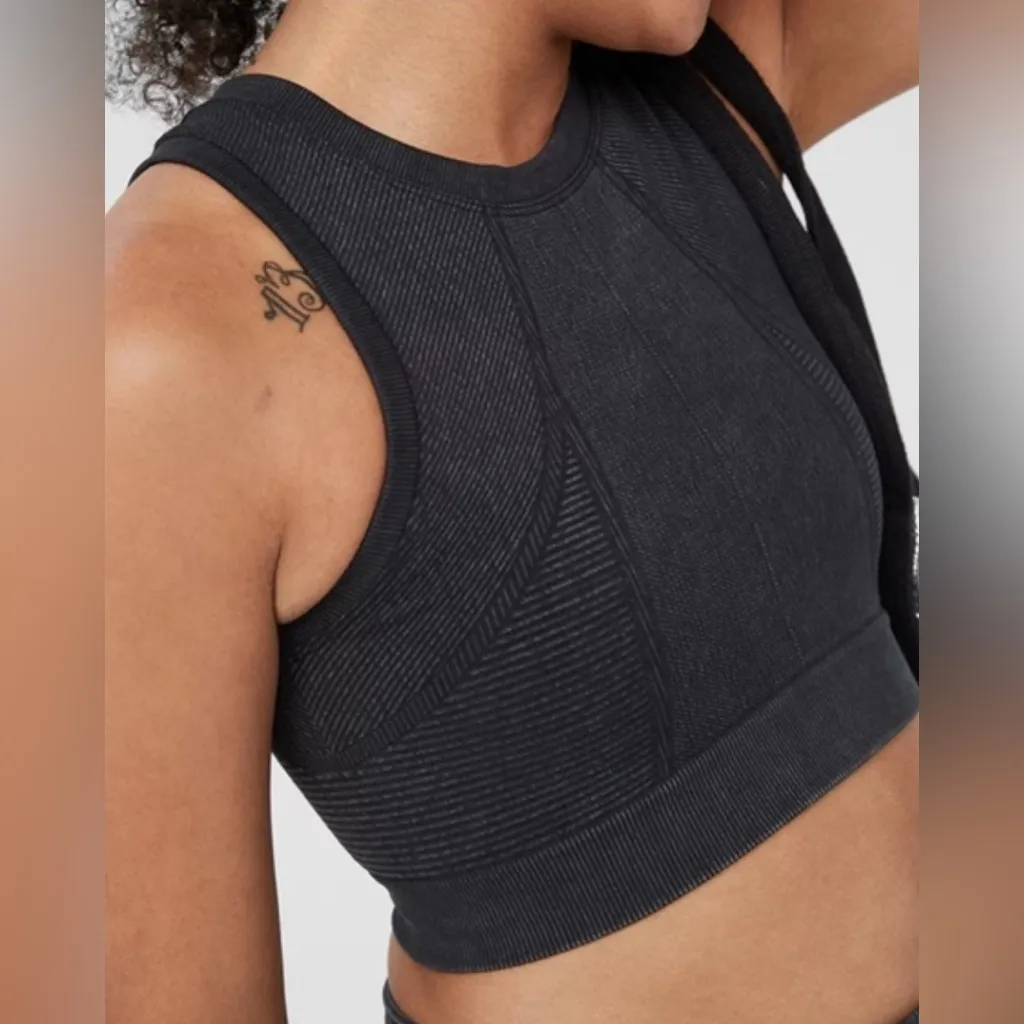 Aerie Offline Charcoal Gray Sports Bra Athletic Yoga - Image 2