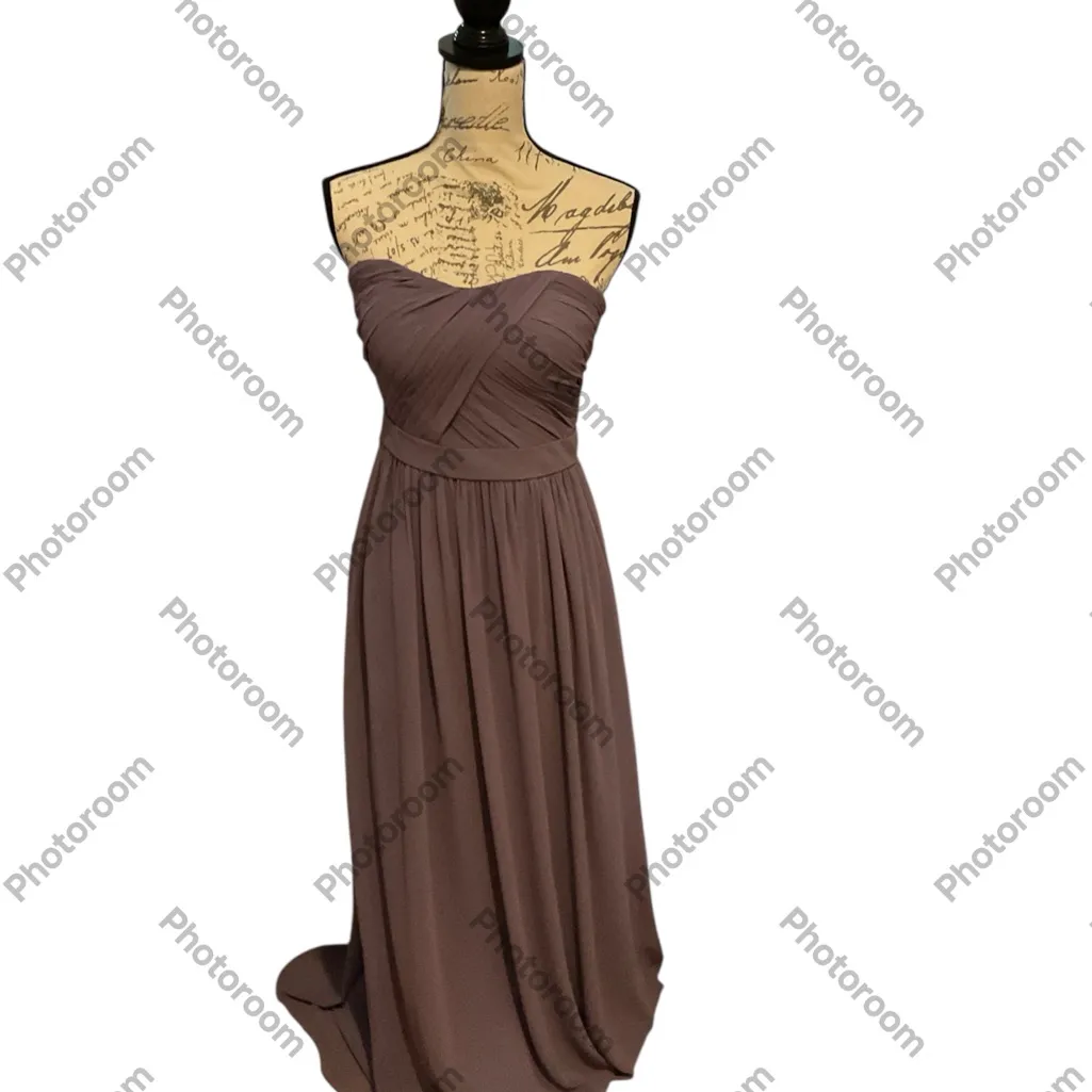 Gather &gown Elegant‎ Strapless Evening bridesmaid Gown Purple Size 0 - Image 2