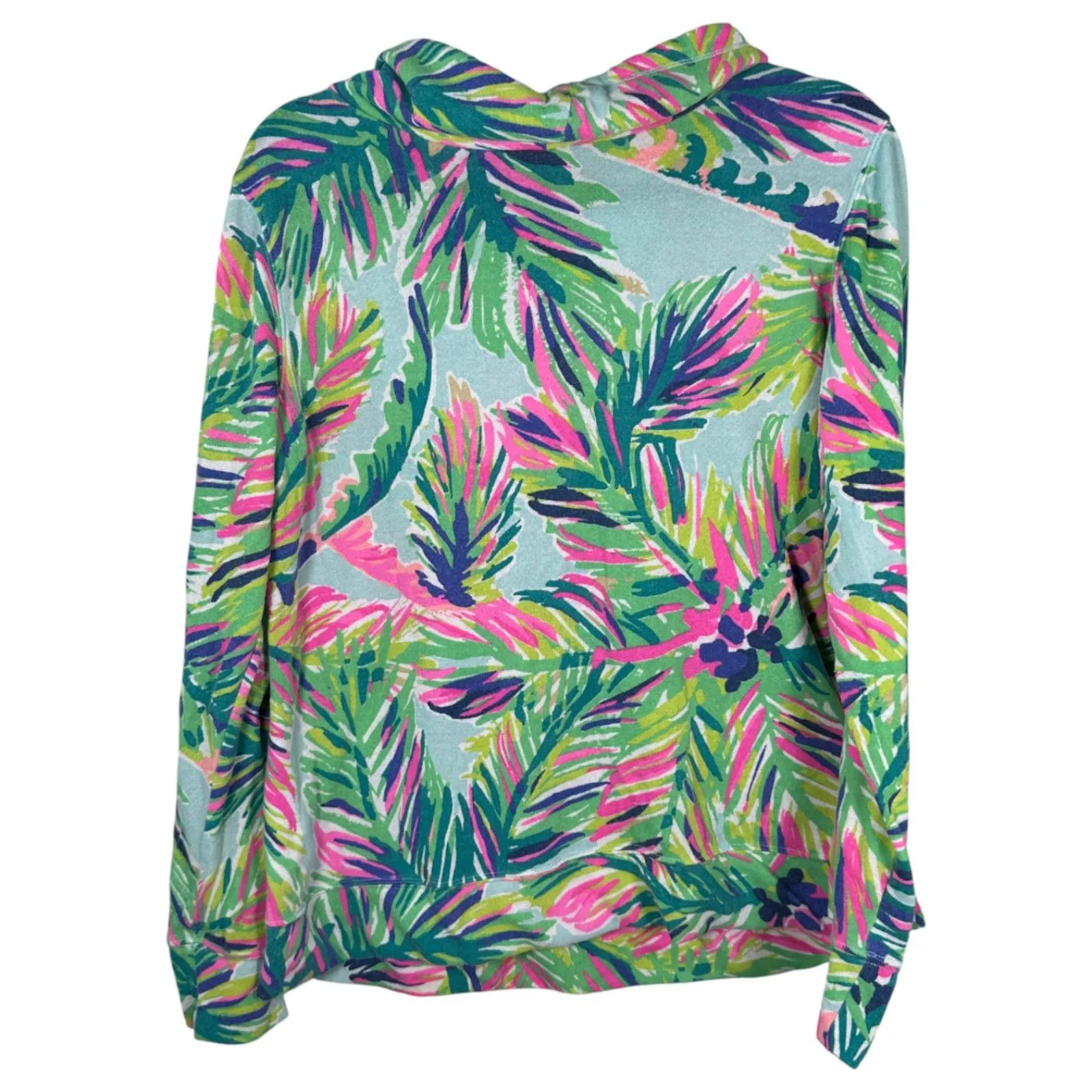 Lilly Pulitzer Island Time Hillary Pullover Terry Long Sleeve Mock Shirt Large - Image 3