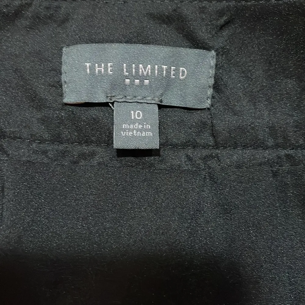 The Limited Hounds Tooth Skirt Faux Leather A-Line Work Skirt Size 10 - Image 3