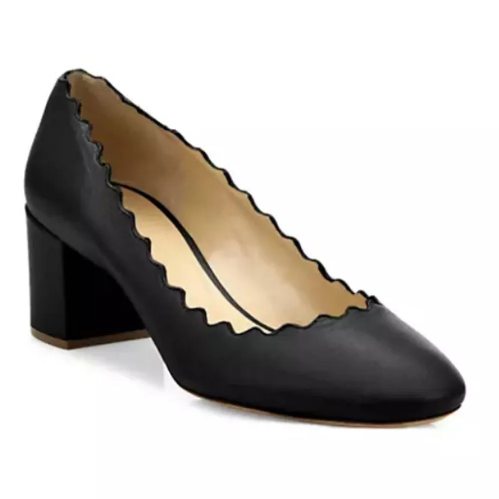 Chloe Lauren Leather‎ Pumps - Size 37 1/2. - Image 2