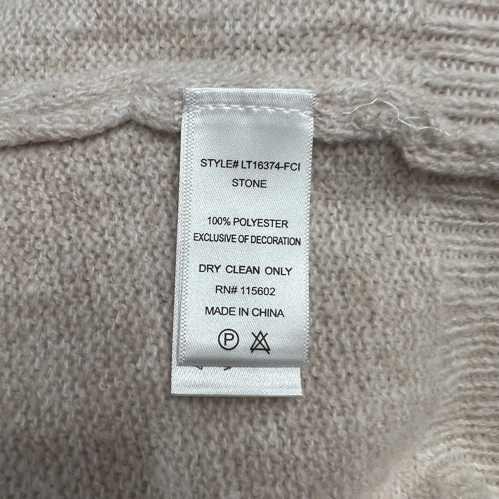 Lush Sweater Womens Medium Beige Stone Beaded Sunburst Western Cowgirl Boho Chic - Image 7