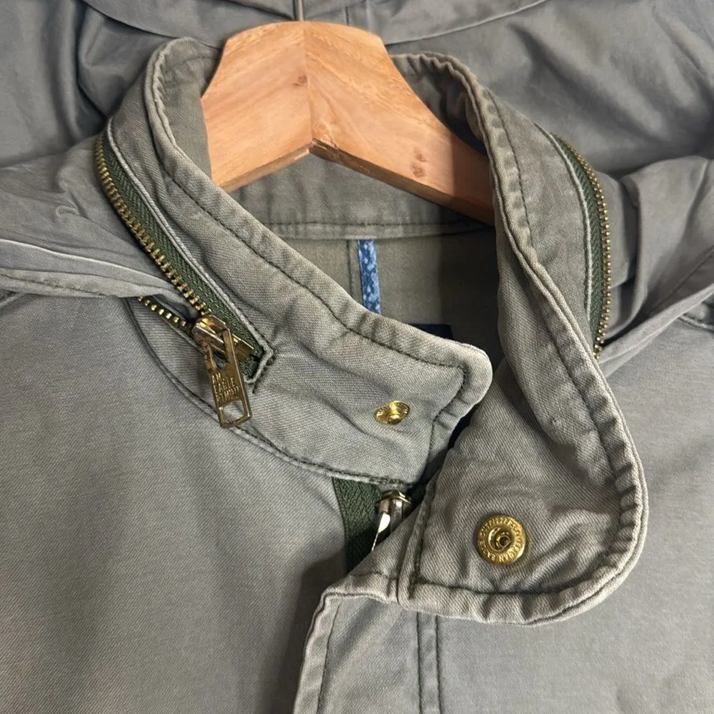 American Eagle Mock Neck Front Pockets chore coat jacket Y2K Military medium - Image 4