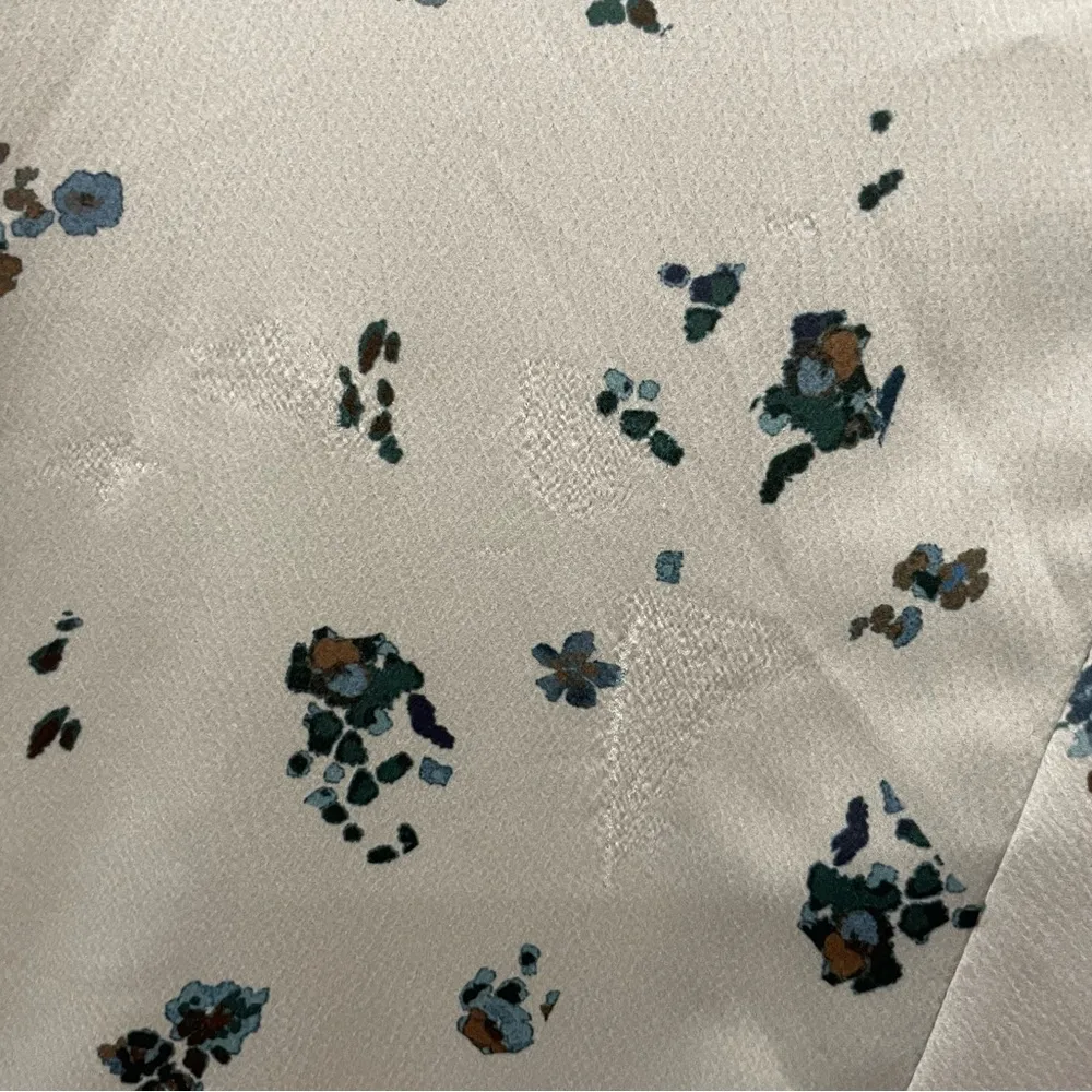 Vince Floral Asymmetrical Shift Dress Aloe Medium M - Image 5