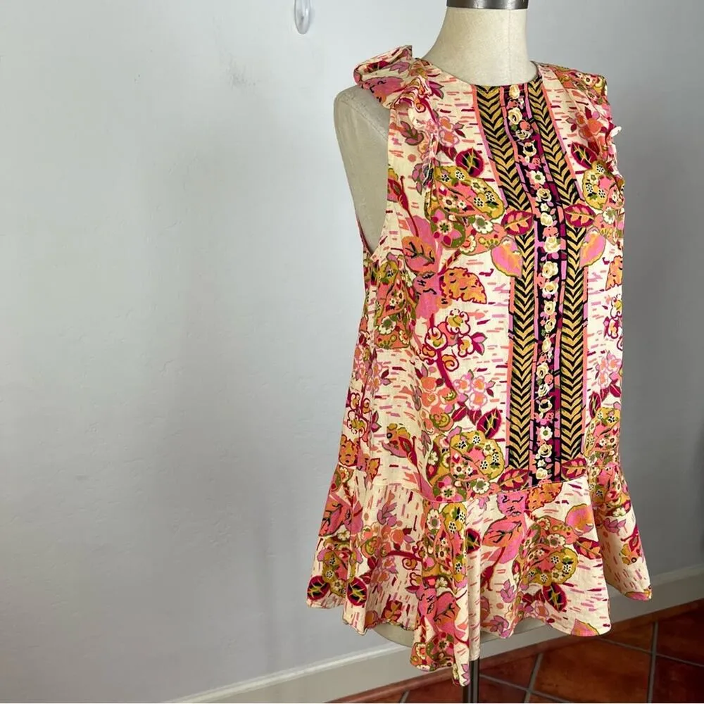 Free People Summer In Tulum Mini Dress in Pink Small - Image 3