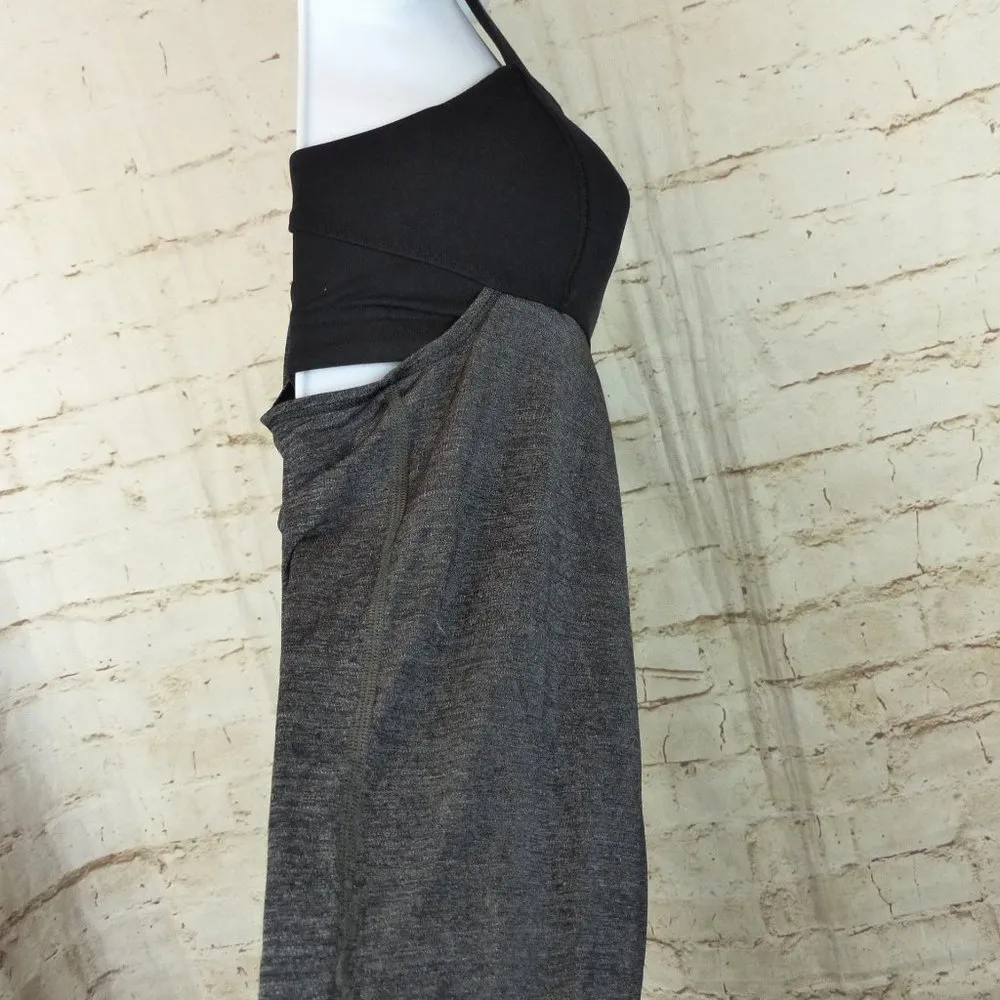 Lululemon Run Back on Track Tank Womens 4 Black Gray Missing Pads Yoga Run Sport - Image 13