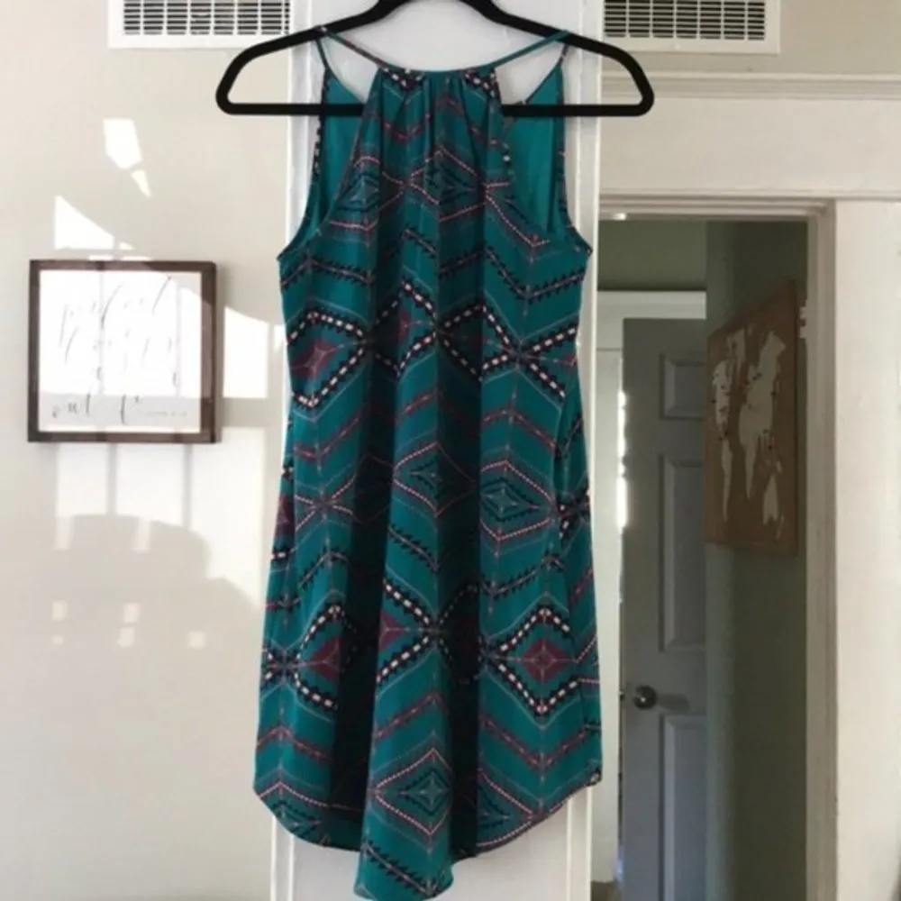 Moa Moa Teal Aztec Print Dress (Sz M) - Image 2