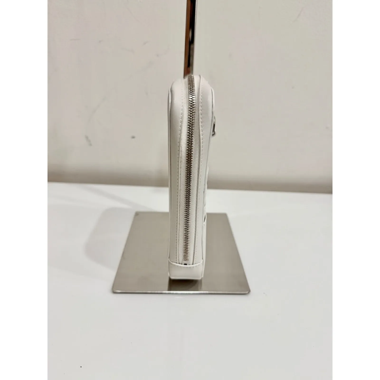 Balenciaga Leather Cash Phone & Card Holder Shoulder Bag White Women's Small - Image 6