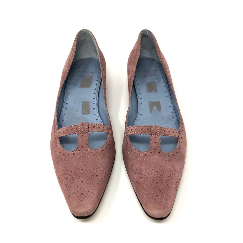JOAN & DAVID dusty rose suede flats, size 8.5 - Image 3