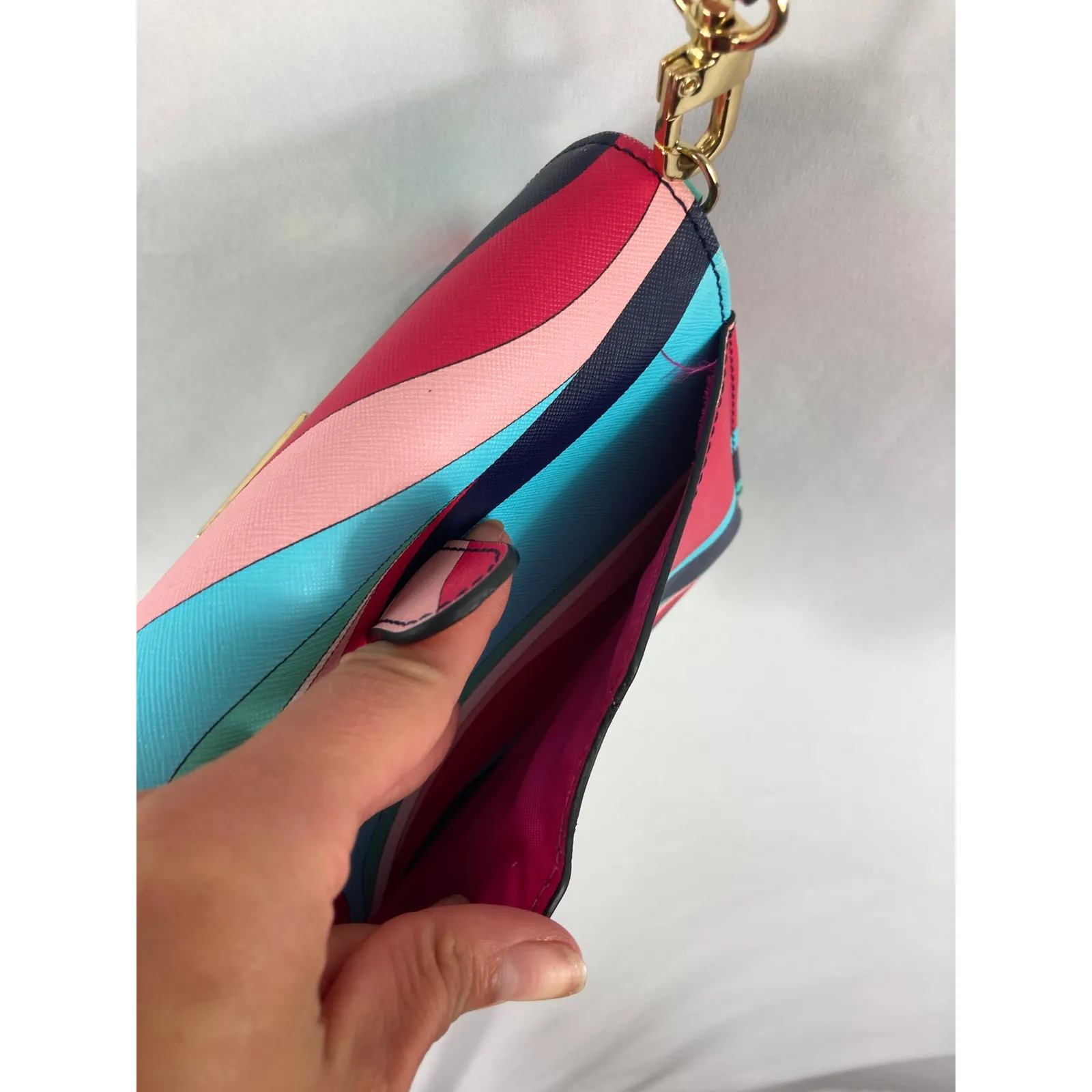 Trina Turk Swirl Colorful Pattern Mini Crossbody Bag - Image 6