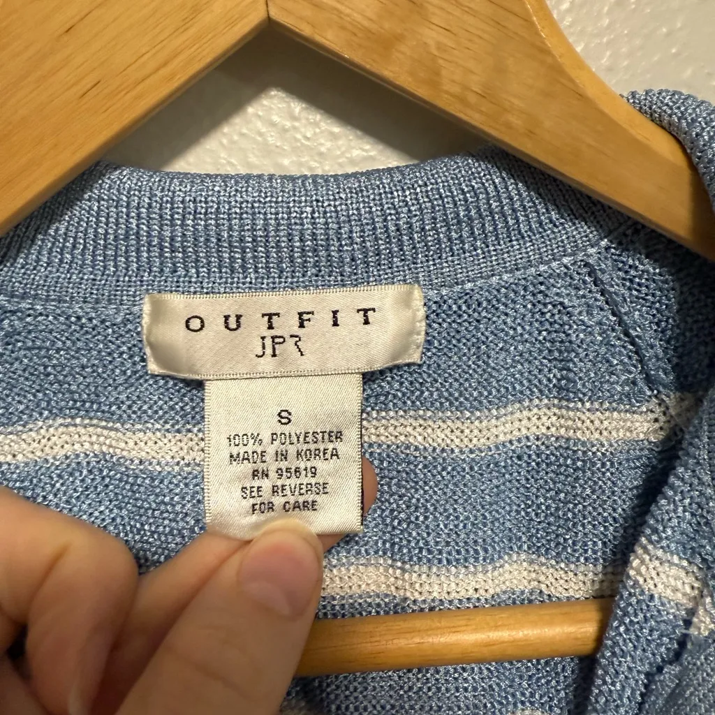 Outfit JRP Blue & White Sweater Cardigan - Image 4