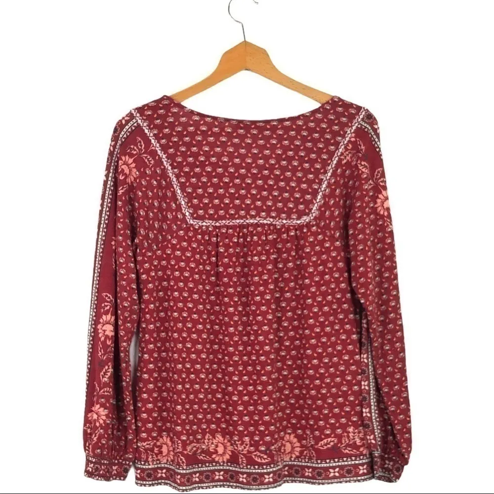Style & Co. - Ditsy Flock Boho Blouse - Petite M - Image 2