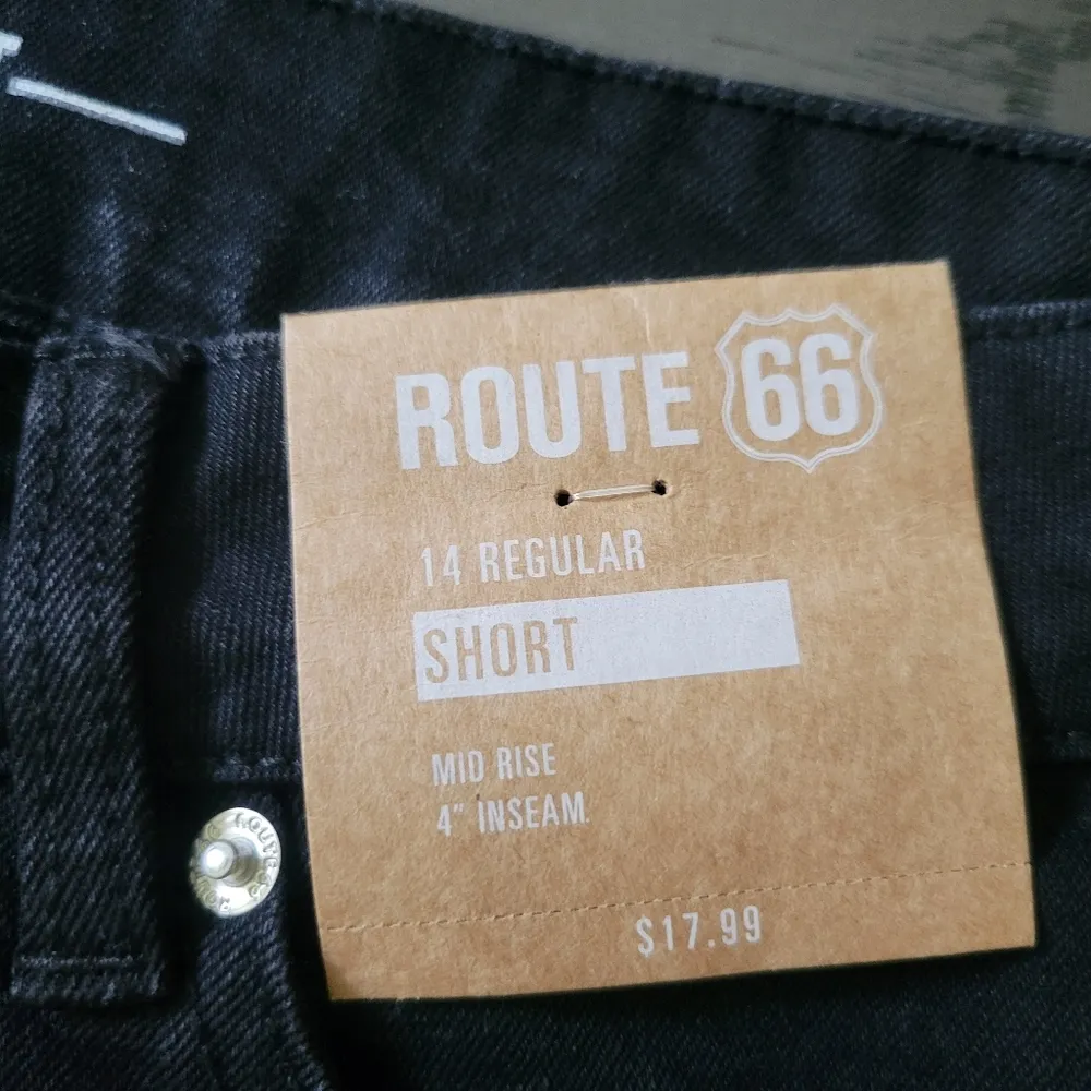 NWT Route 66 Shorts black new size 14 - Image 2