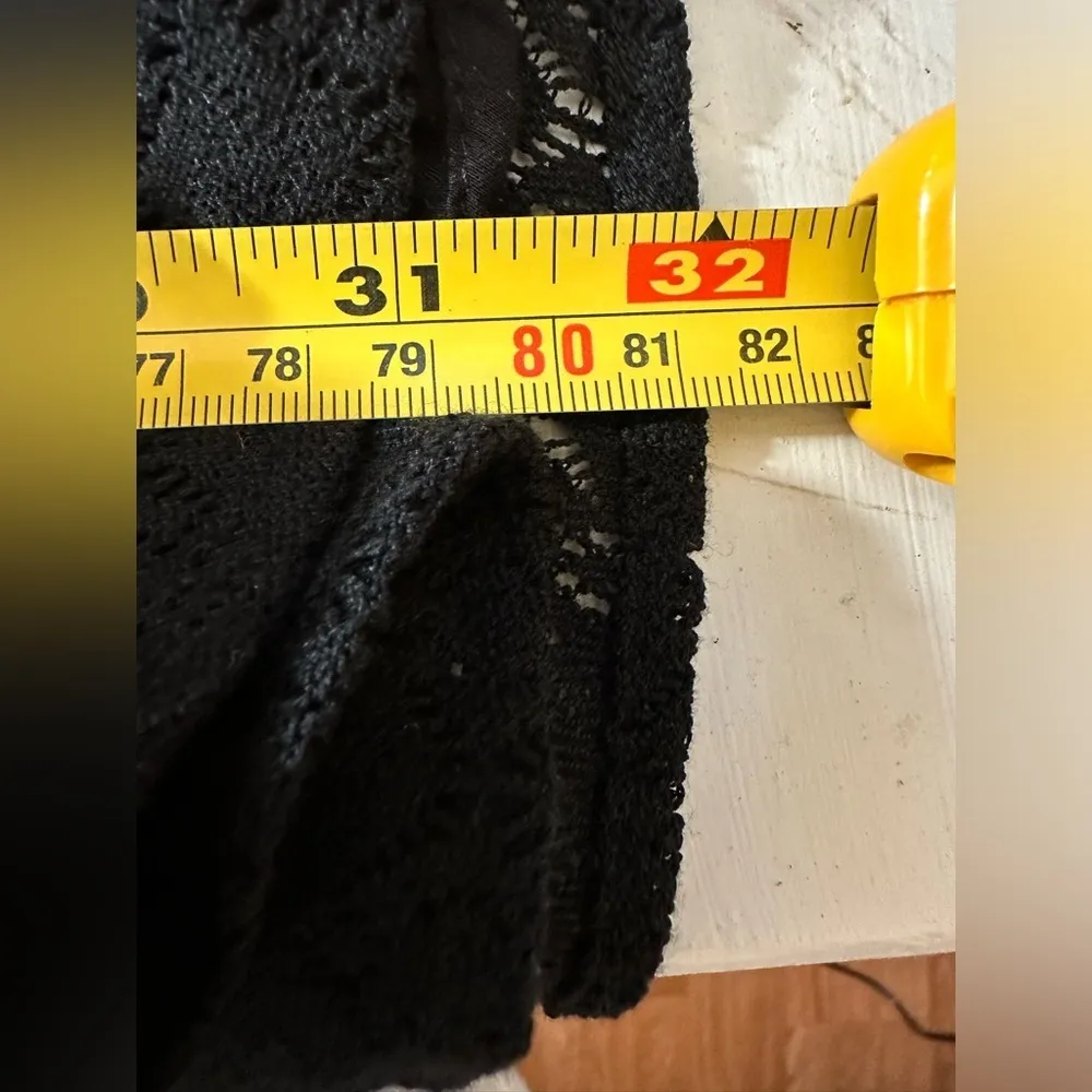 Free People Dress Womens 4 Lace Eyelit Detail Fit Flare Black Sleeveless Cut Out - Image 10