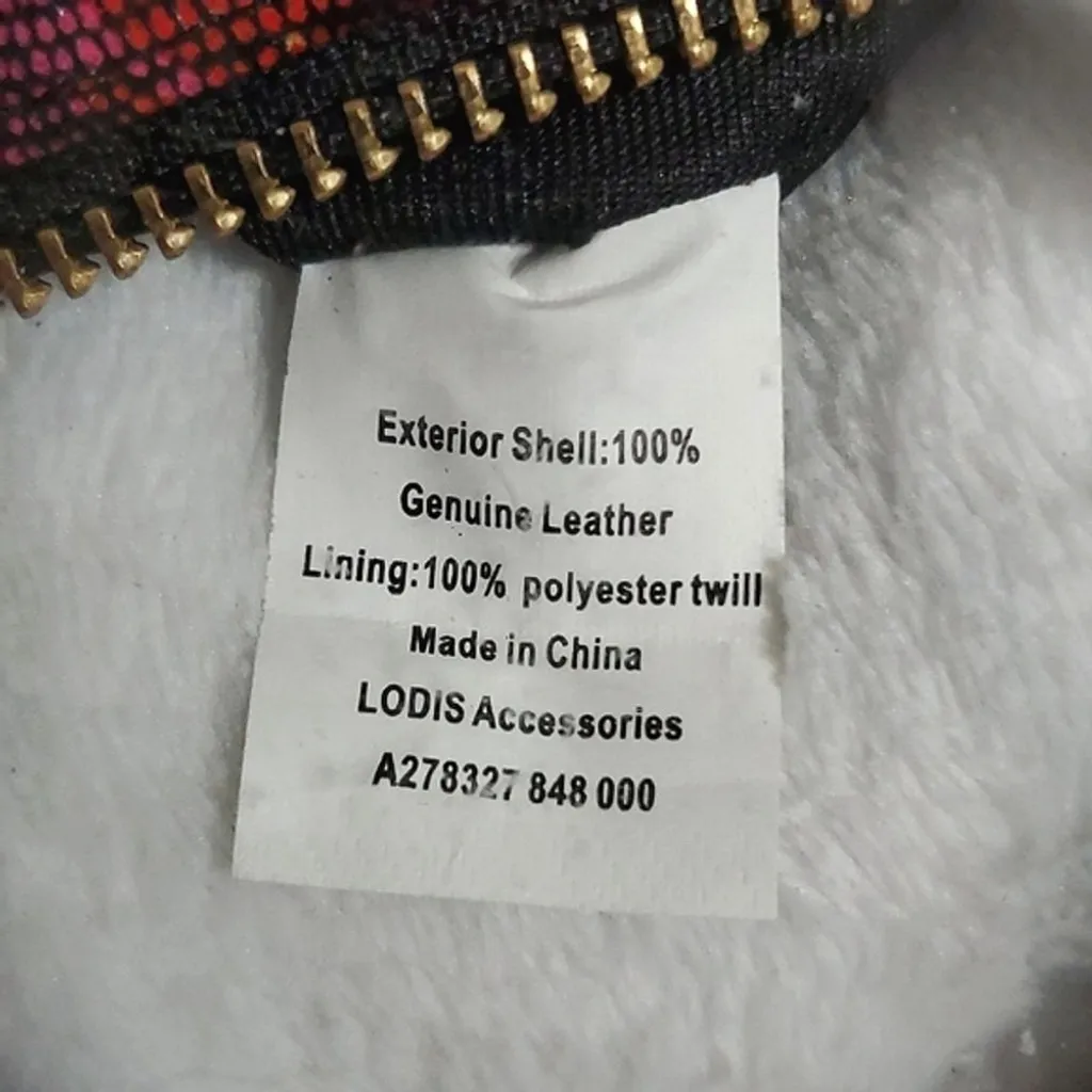 Lodis Floral Print Reptile Embossed Leather RFID Wristlet Clutch NWOT Multicolor Silver - Image 8