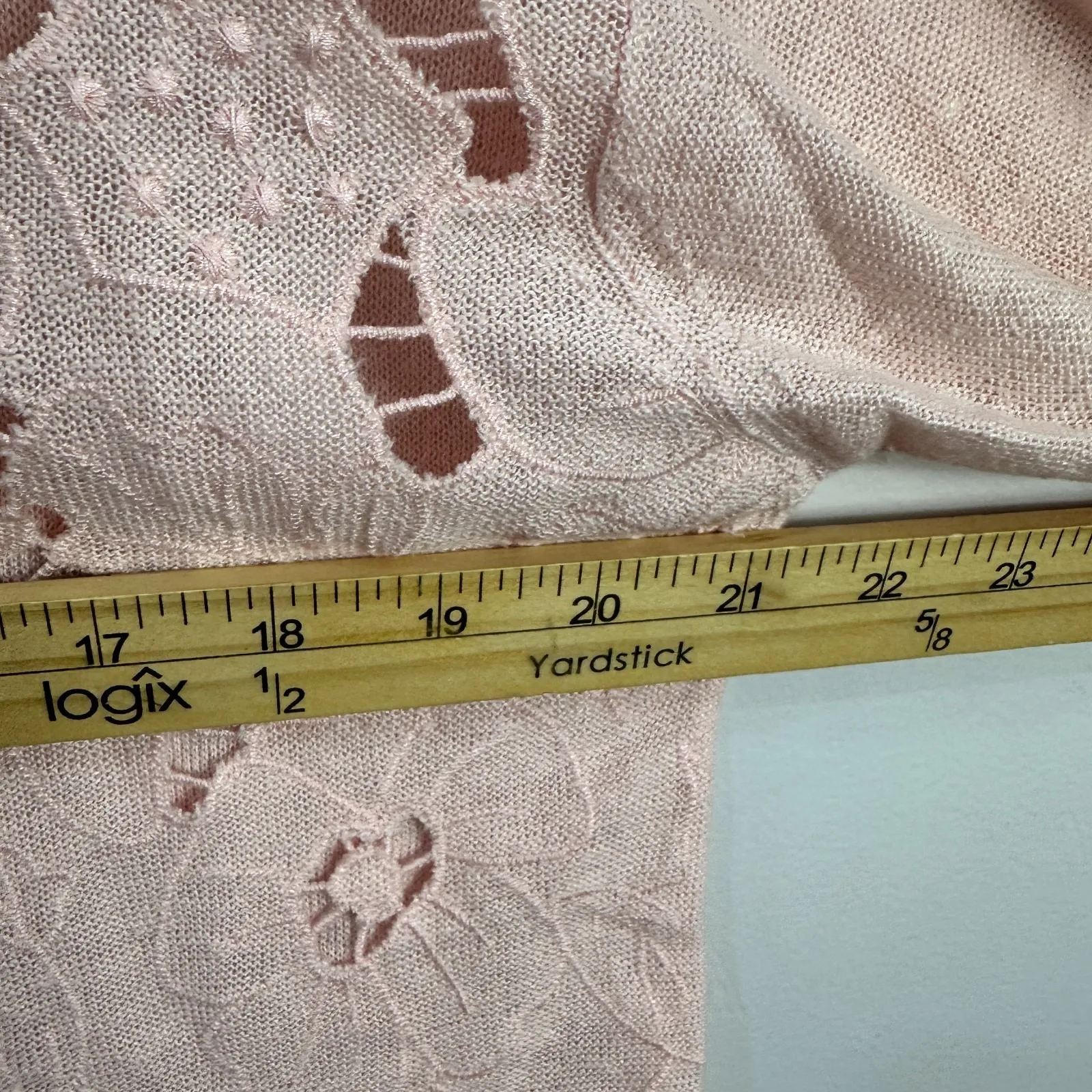 J. Jill Romantic Lace Floral Sheer Top Pink Cottage Coquette Feminine Soft Girl - Image 6