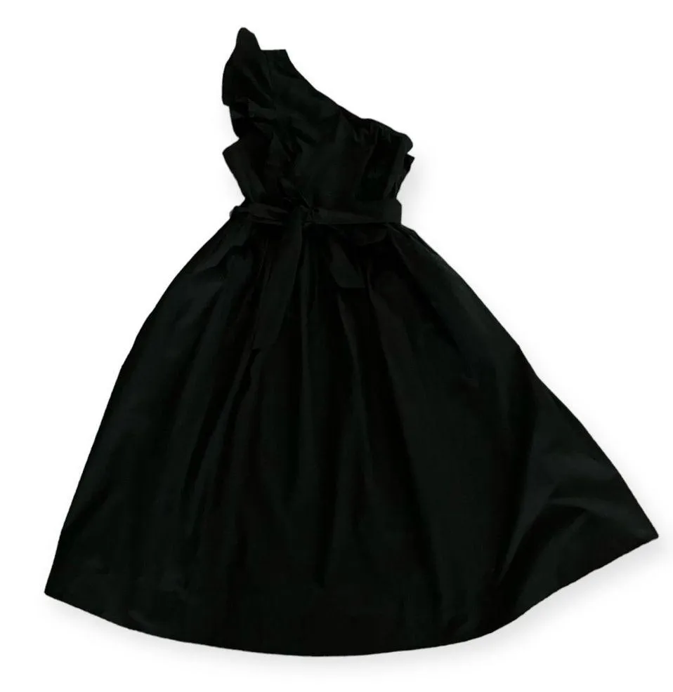 J. Crew Womens Black One-shoulder midi dress - Image 3