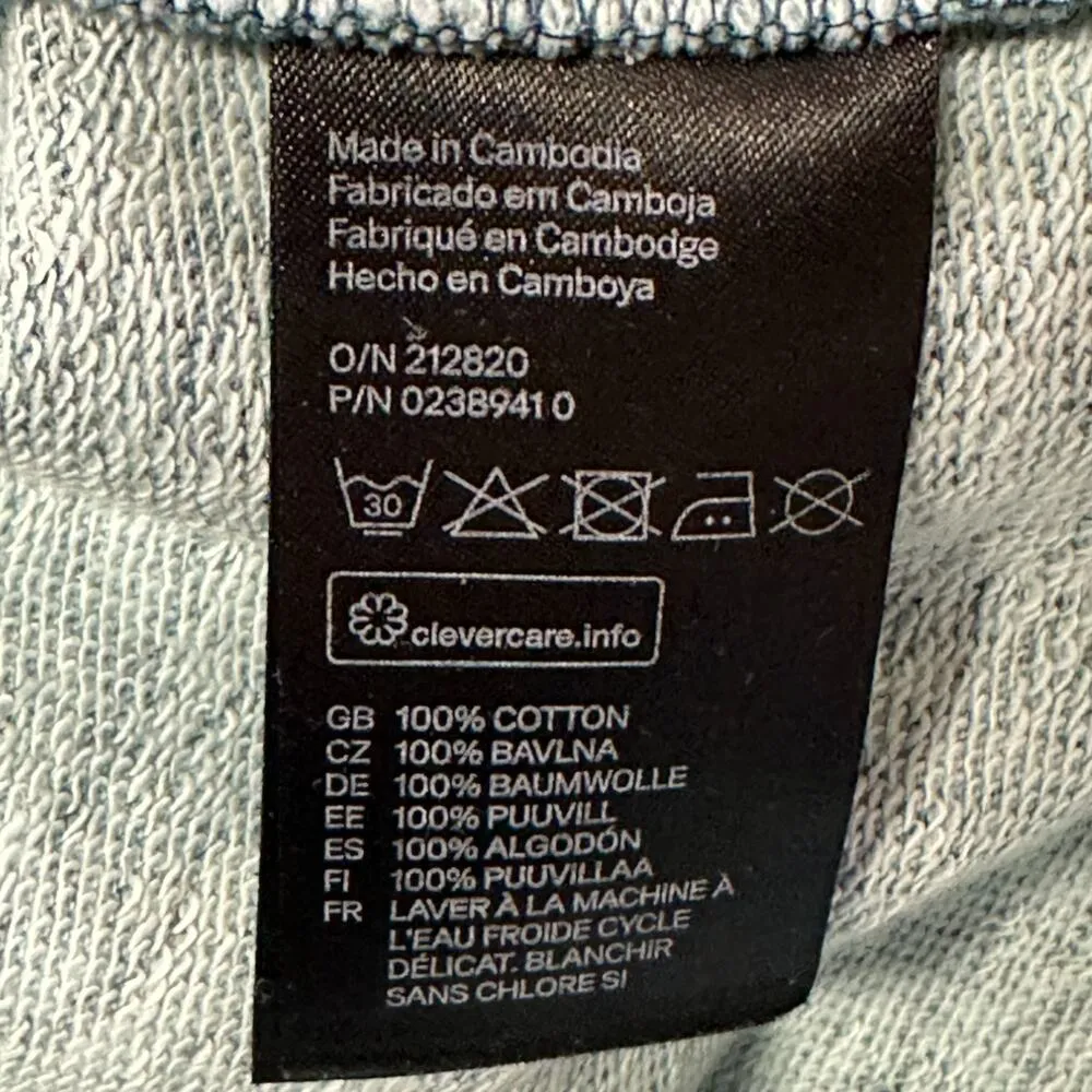 H&M | NWT | Small | Cotton Knee Length Long Sleeve Geometric Teal Shift Dress - Image 7