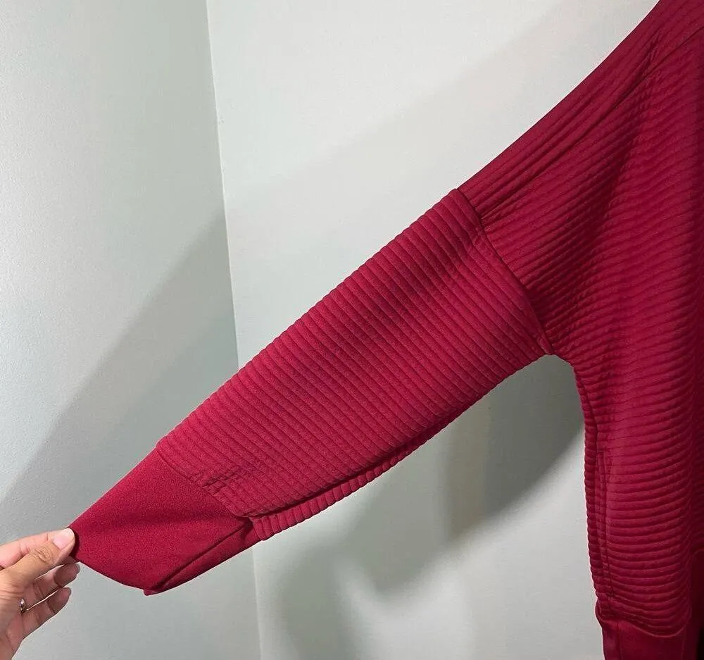 Nike Dry Women's Red Training Double Knit Pullover Sweatshirt Size XL AH8982-618 - Image 5