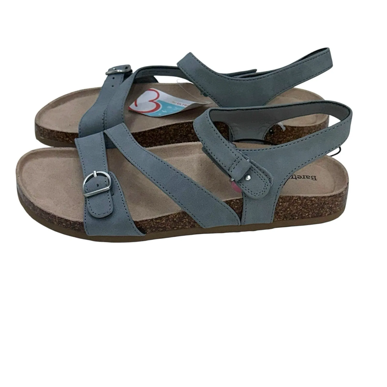 Baretraps Sandals Size 10‎ M Paddy Grey Hook Loop Closure Arch Support NWT - Image 3