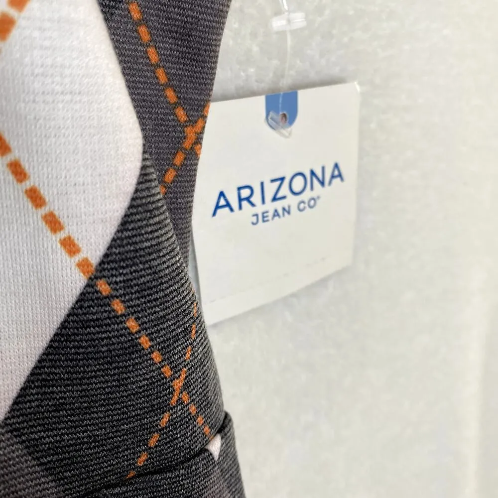 Arizona Jean Co. Argyle Mini Tank Dress XL Gray Sleeveless Jumper Academia New - Image 5