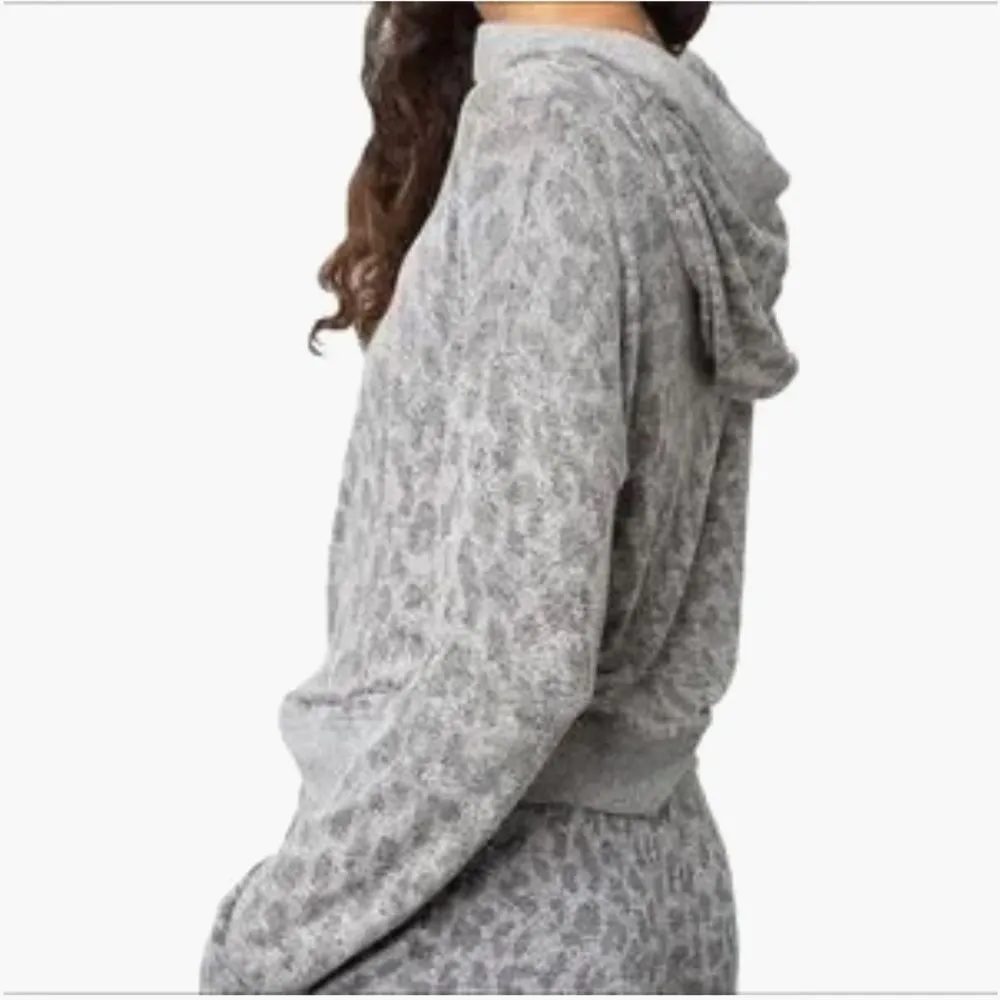 RAILS Murray Hoodie Women's Medium Grey Leopard Animal Print Lounge Athleisure - Image 8