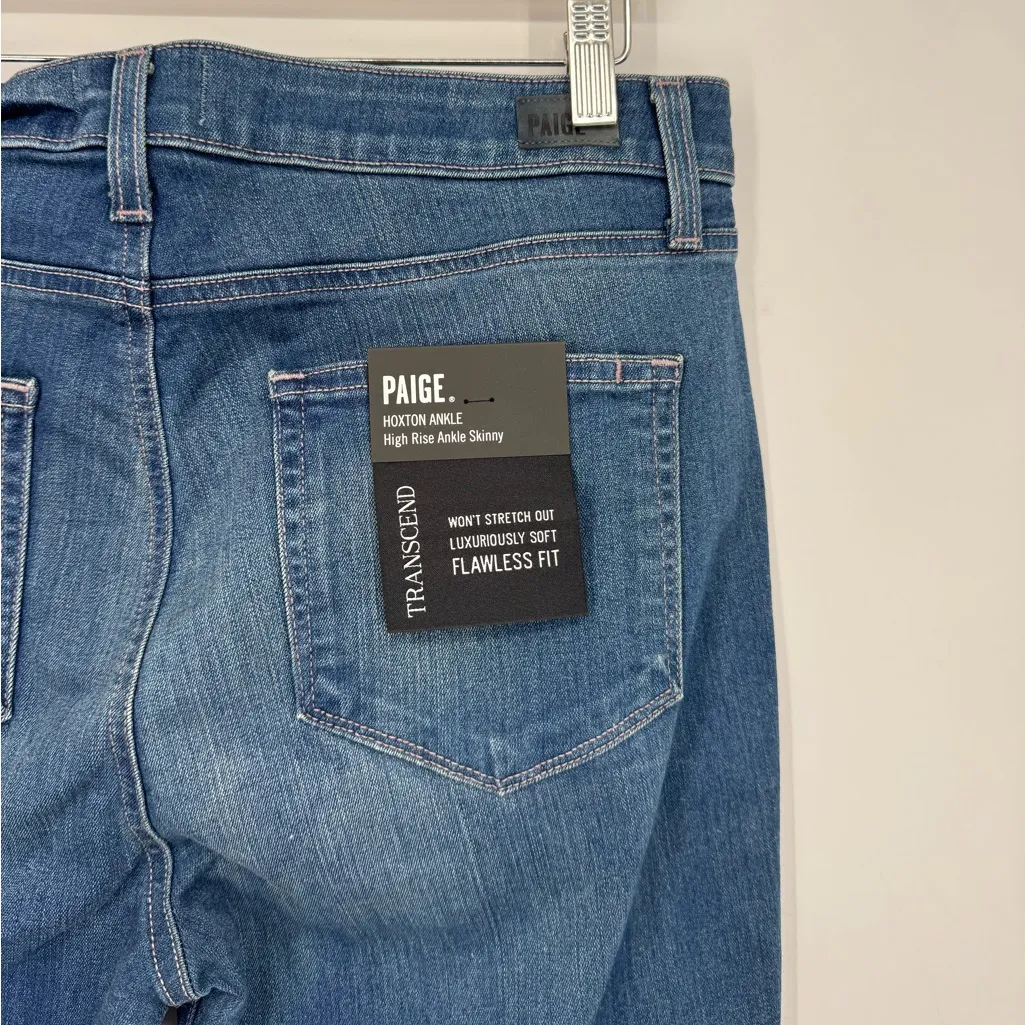 PAIGE Hoxton Ankle High Rise Skinny Jeans in VIDA Wash 32 NWT - Image 5