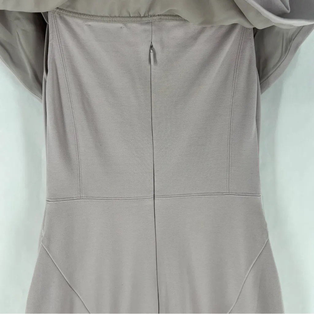 Aritzia Babaton Ruslan Off The Shoulder Sheath Dress Gray‎ Stretch Ponte Knit 6 - Image 10