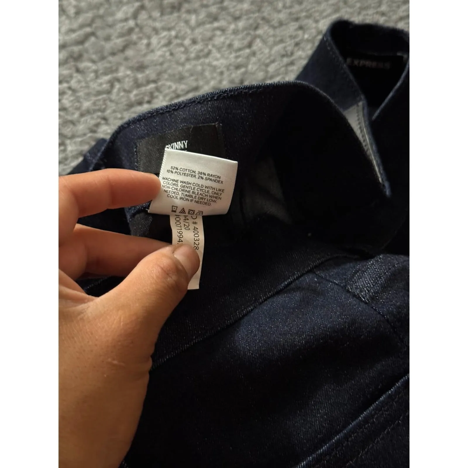 Express High Rise Skinny Jeans Dark Wash Denim Classic Style‎ Size 10 - Image 4