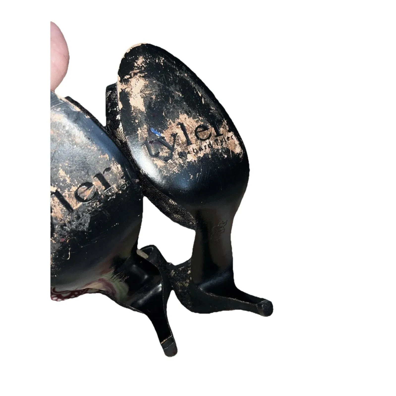 Tyler Richard Tyler Blues Black Nudes Pumps Size 6.5 - Image 5