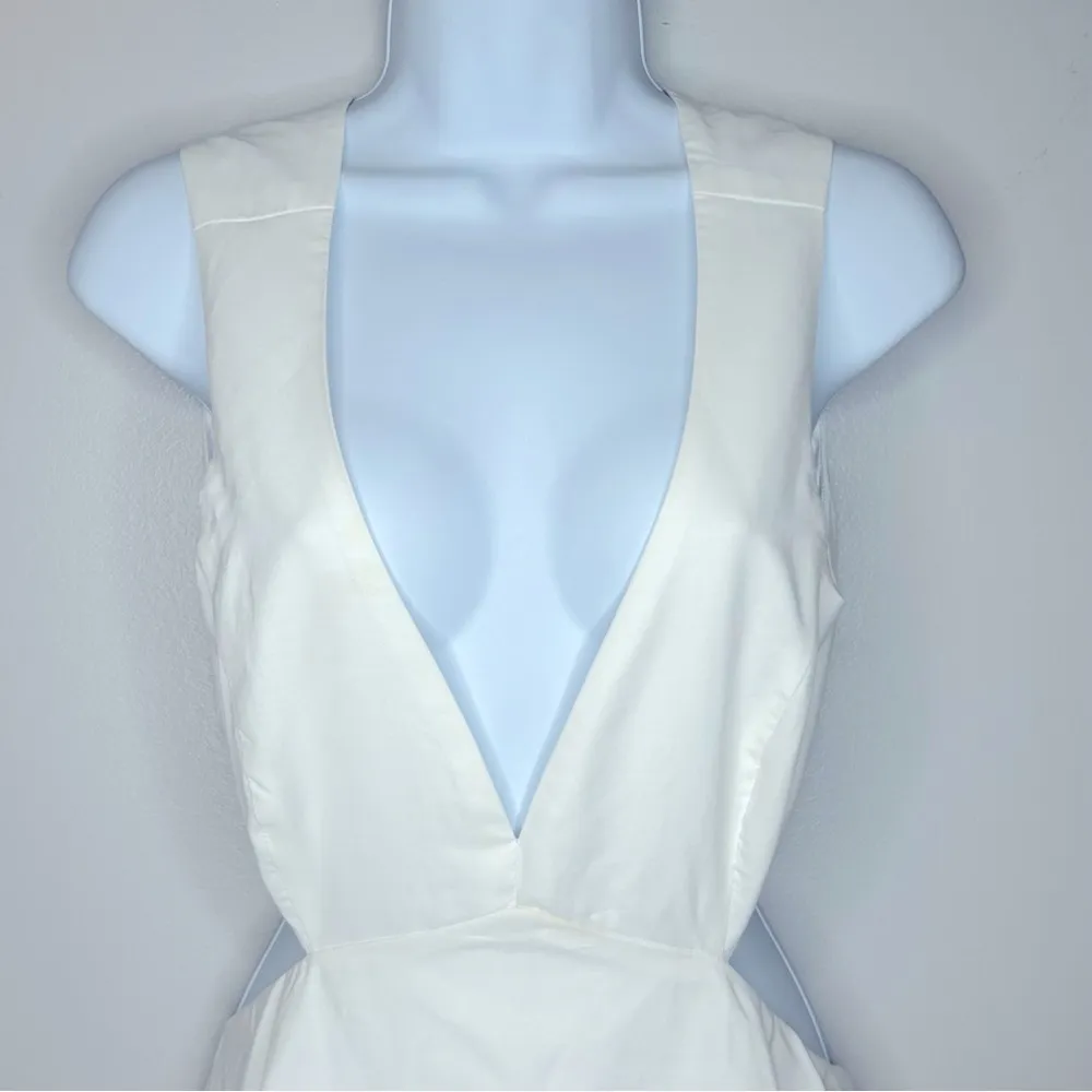 Bardot Cut-Out Tiered White Dress Size 8 - Image 7