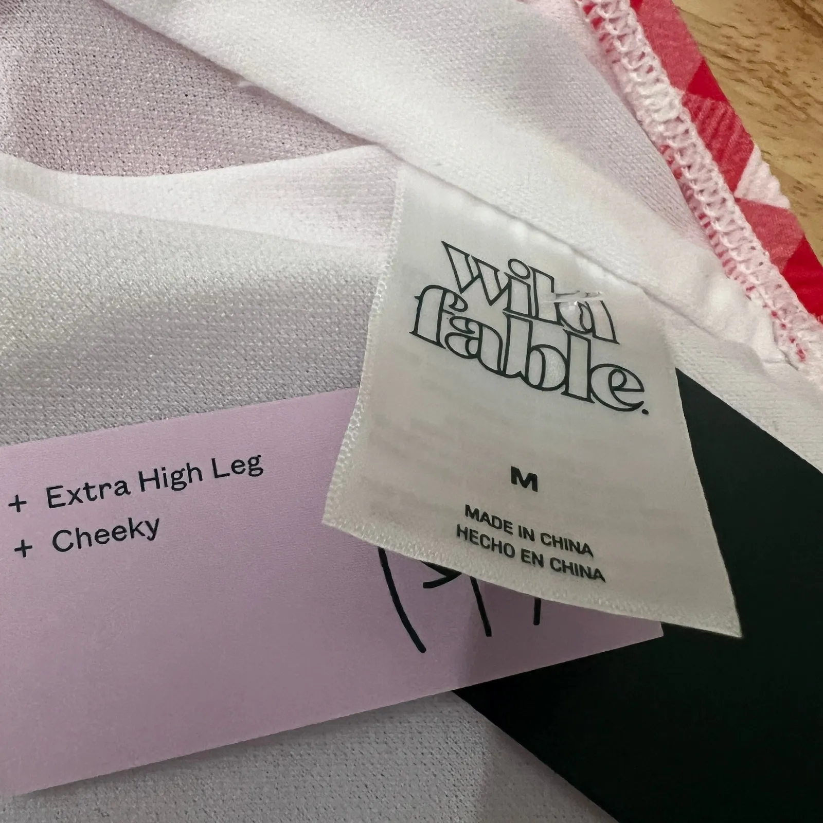 Wild Fable Women's Red Check Pattern Keyhole One Piece Swimsuit - Medium - NWT - Image 3