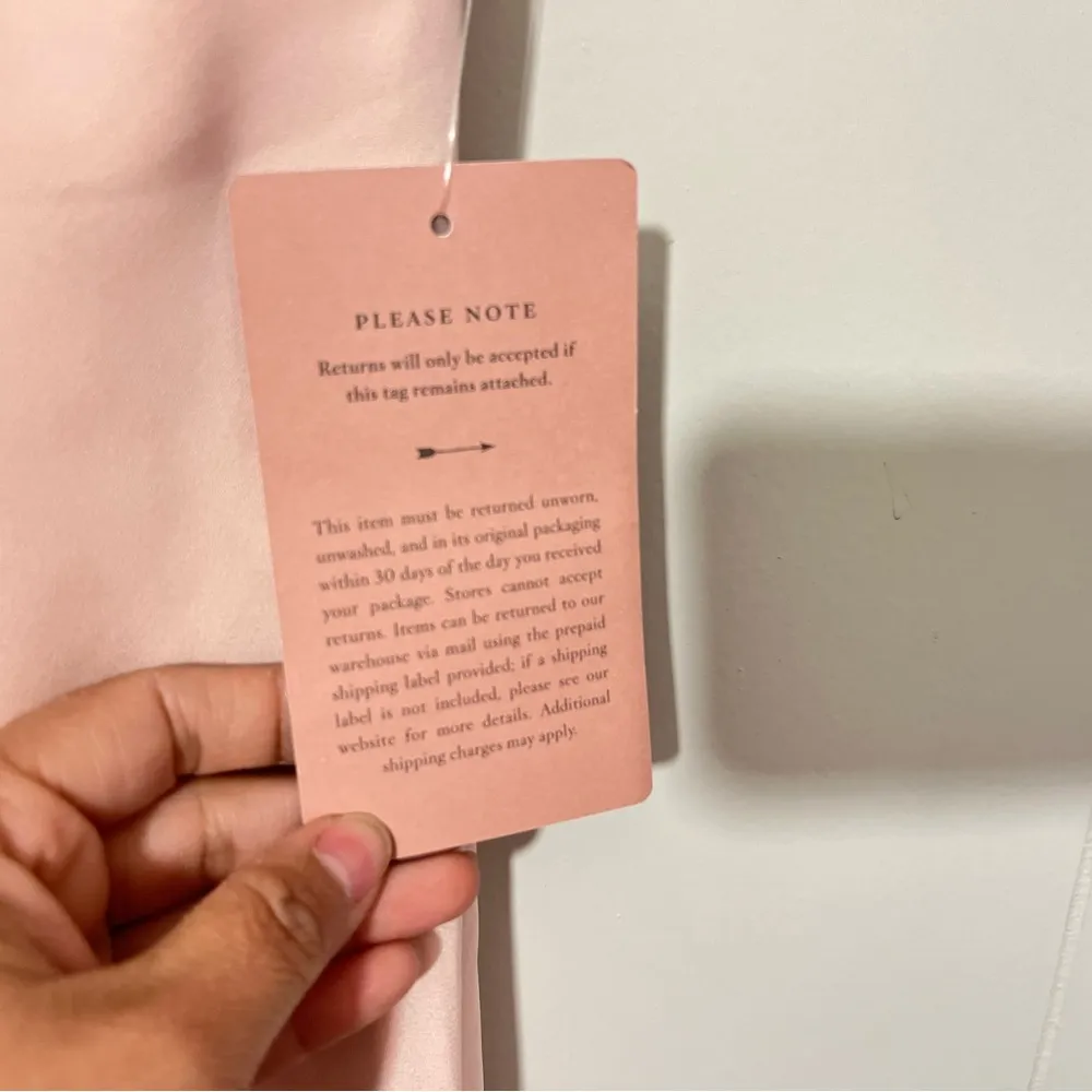 Anthropologie BHLDN Emanuelle Georgette Dust Pink  Midi Dress Size 22 NWT - Image 6