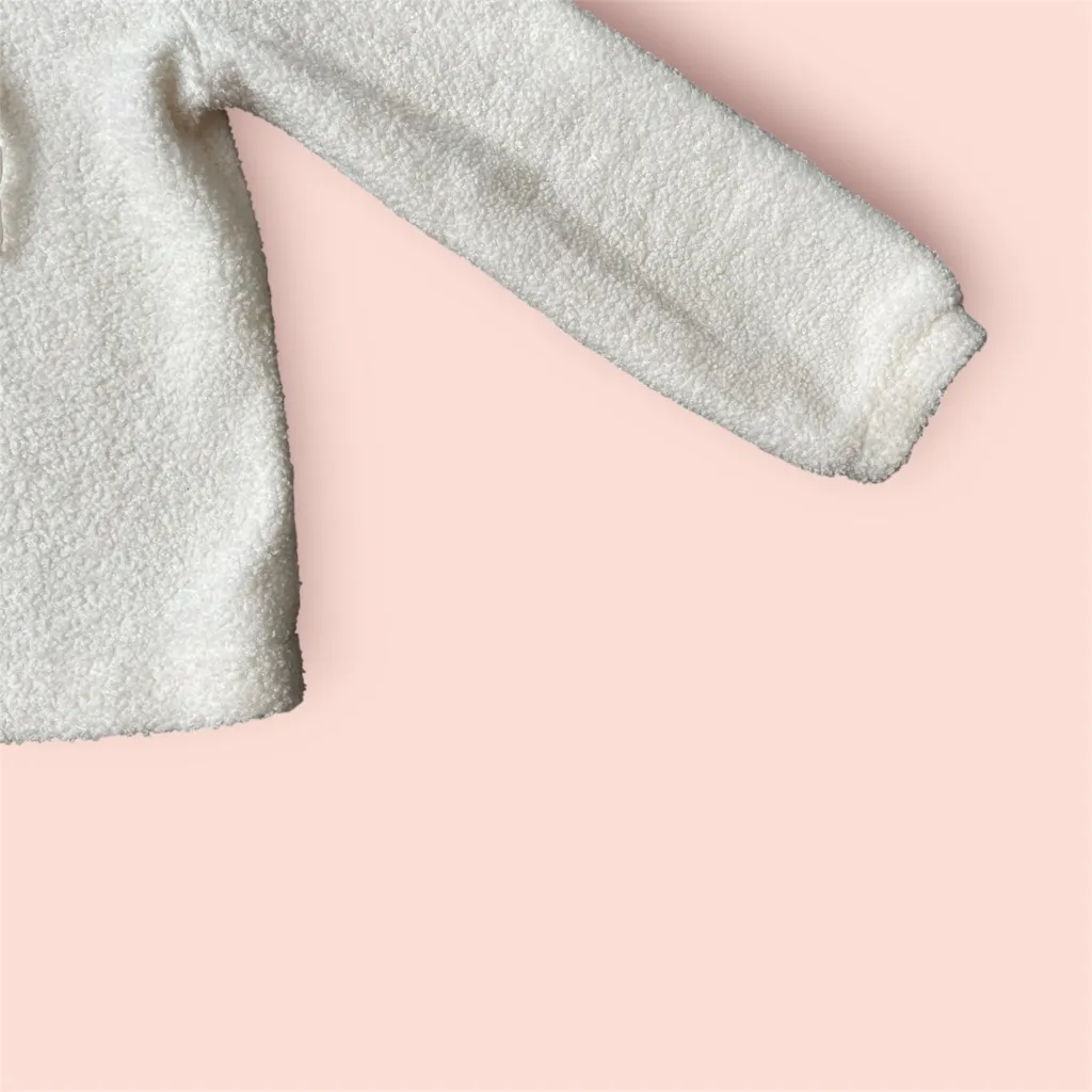 ✨HOST PICK✨ LOFT White Sherpa Comfy Pullover Hoodie size Medium - Image 5