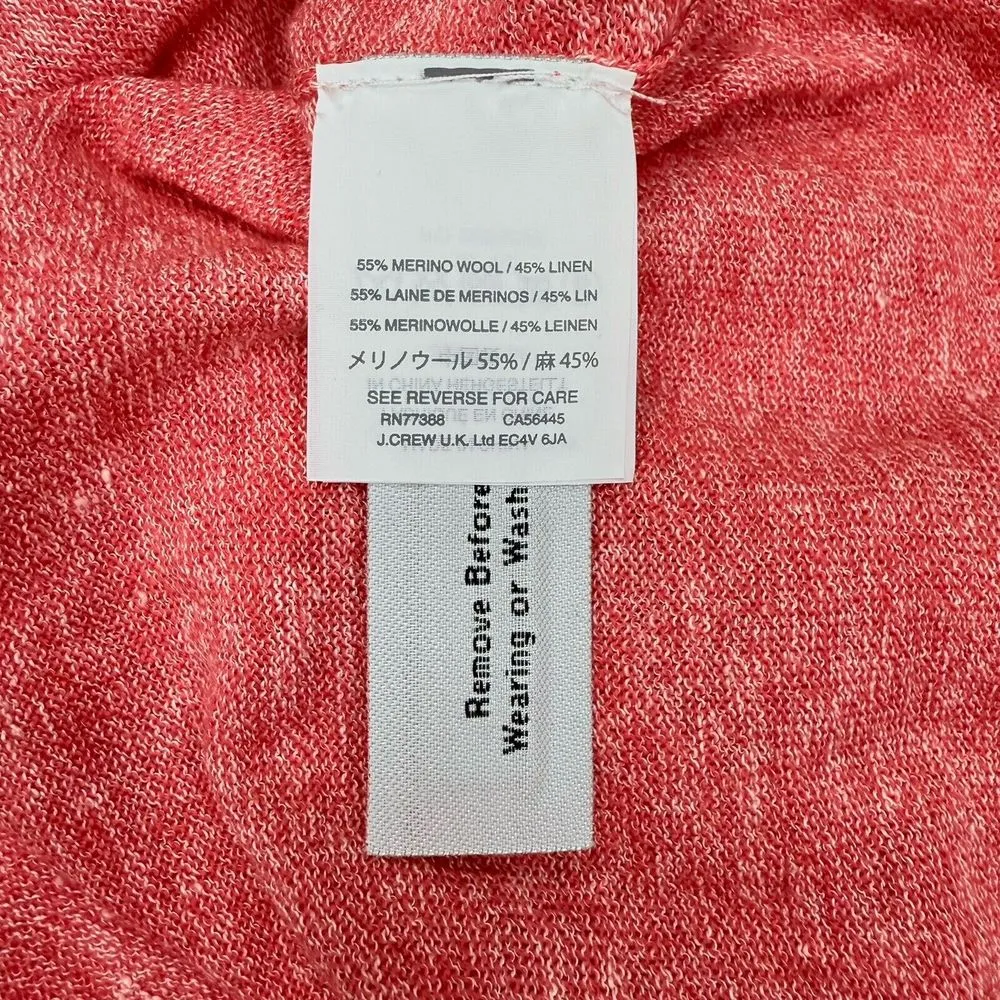 NWT J Crew Merino Wool & Linen Sweater‎ | Size S  | Long Sleeve V Neck Pullover - Image 6