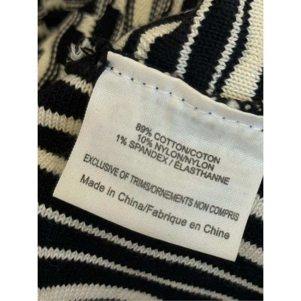 Tory Burch Black and White Knit Sweater Vest Top S - Image 4