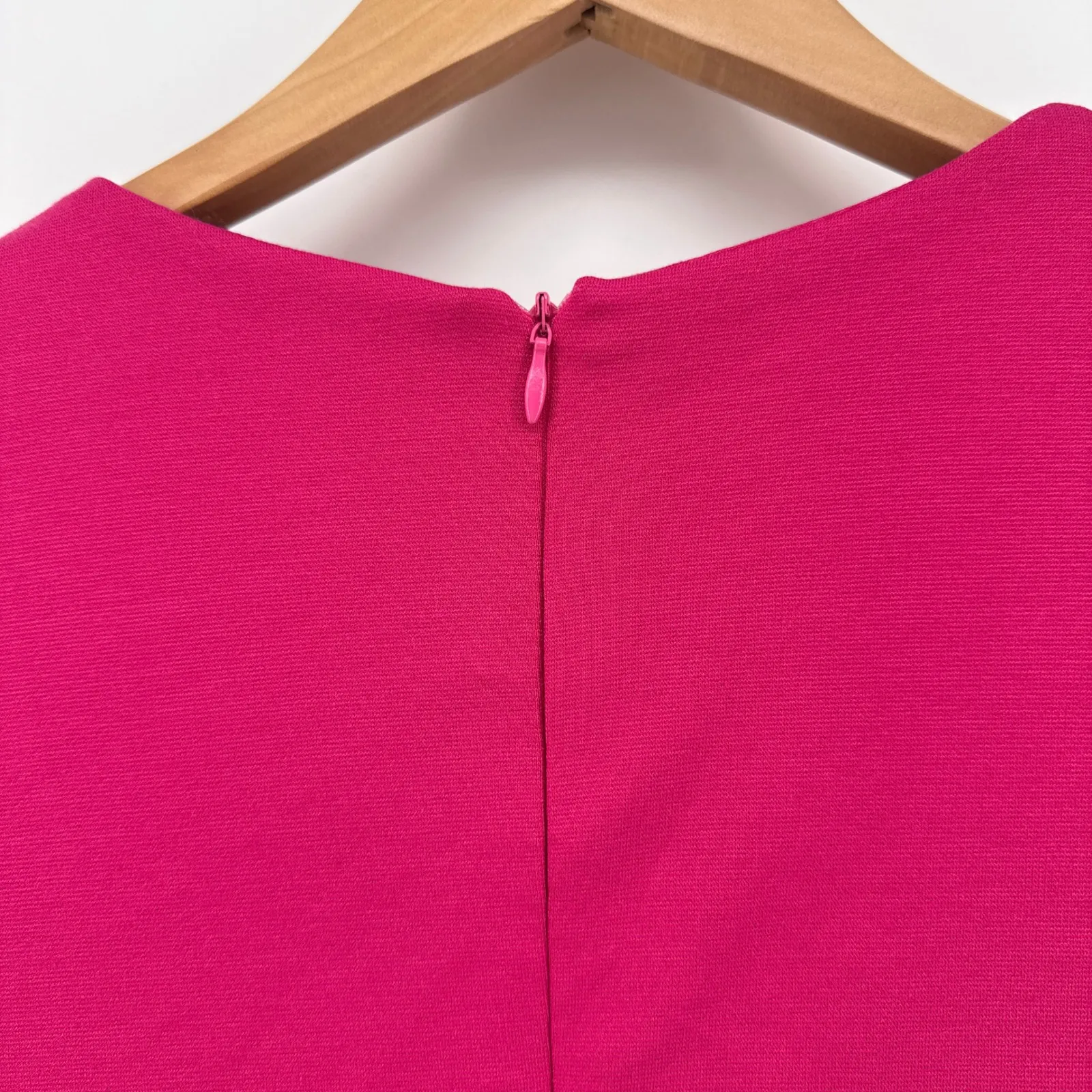 Amanda Uprichard Hot Pink Mini Dress Large V-Neck‎ Flutter Sleeve Party Cocktail - Image 5