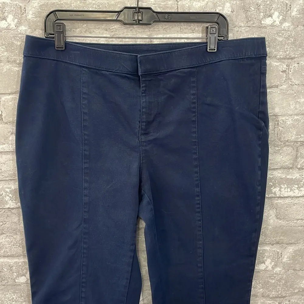 INC International Concept Skinny Pleated Pants Blue Size 14W - Image 2