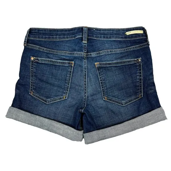 Pilcro Anthropologie Low-Rise Jean Shorts Sz 0/25" Blue Y2K Stretch Denim‎ Jorts - Image 2
