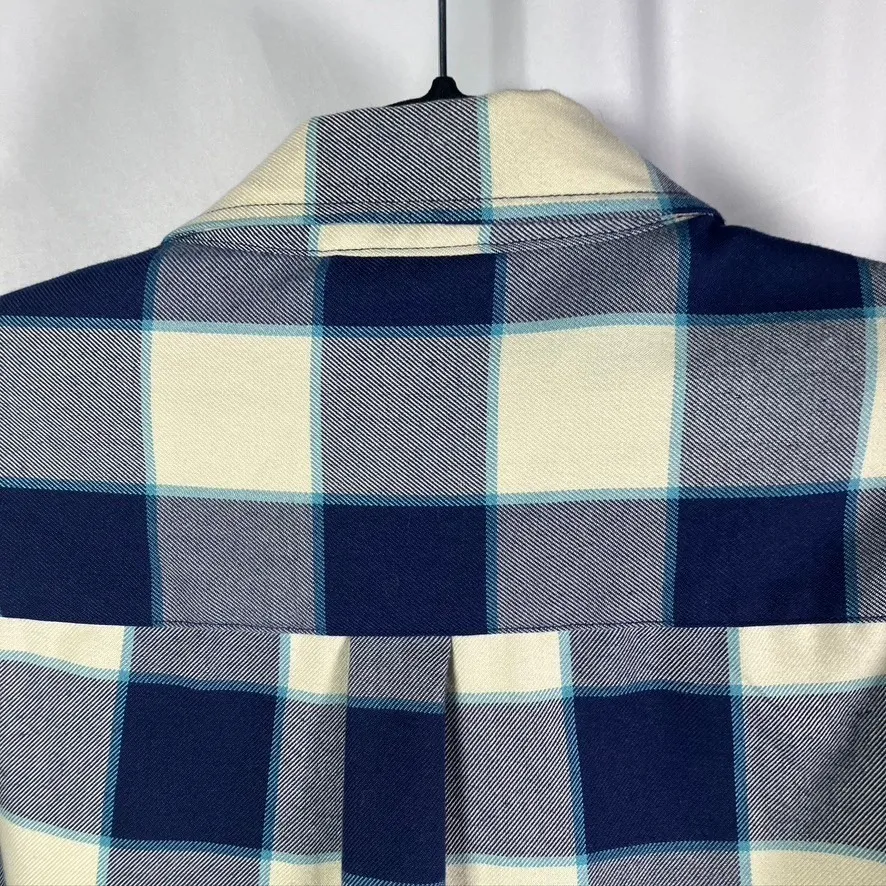 Dixxon Flannel Co bar Harbor Blue Plaid Button Shirt Womes L Limited Edition Size L - Image 10