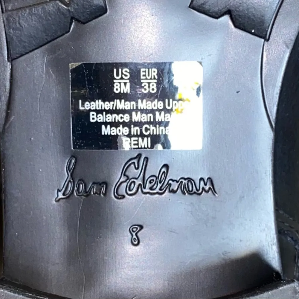 Sam Edelman Remi Knee High Black Leather Lug Sole Boots - Image 8