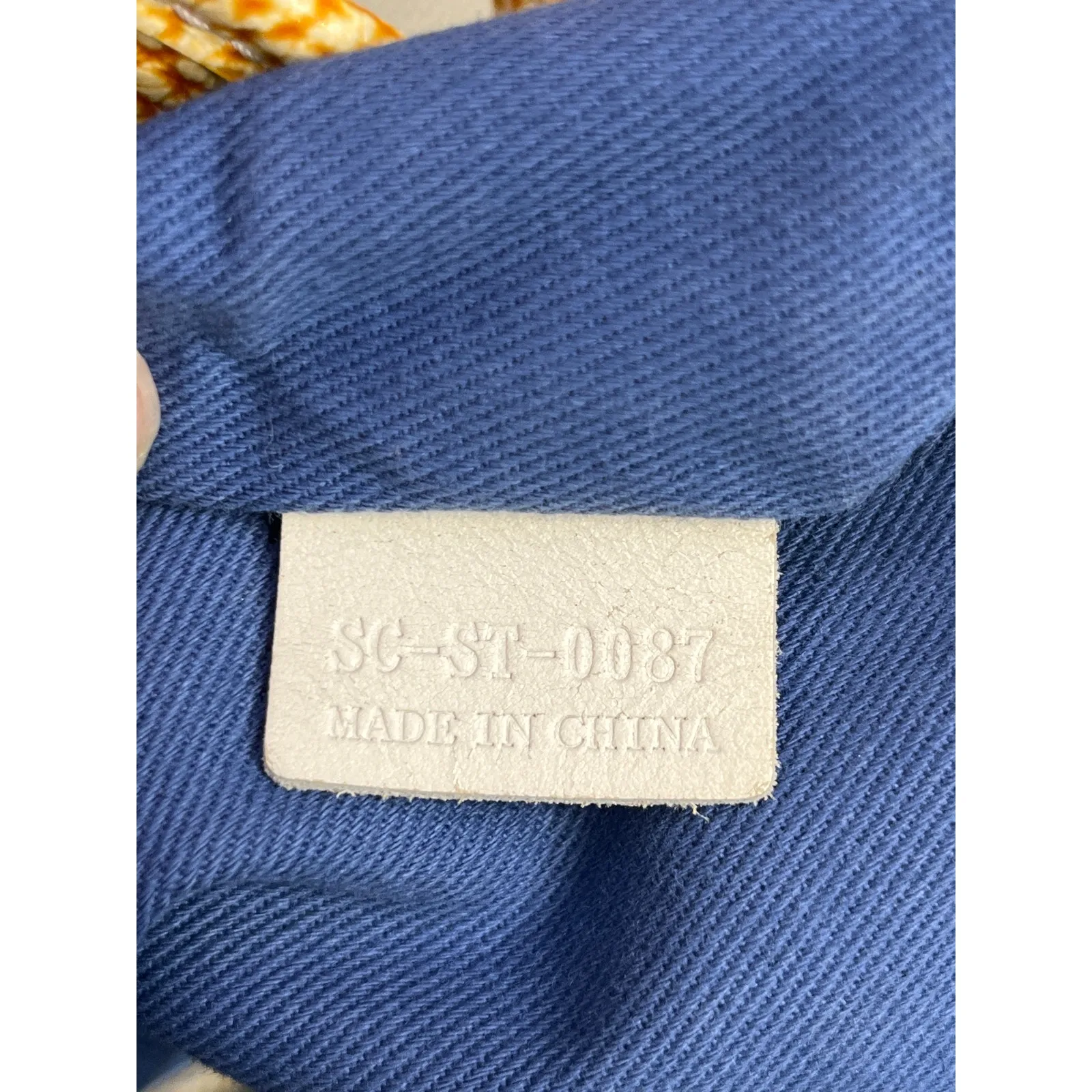 Celine Macadam Denim Drawstring Tote Bag Leather Trim Blue Vintage Y2K - Image 13