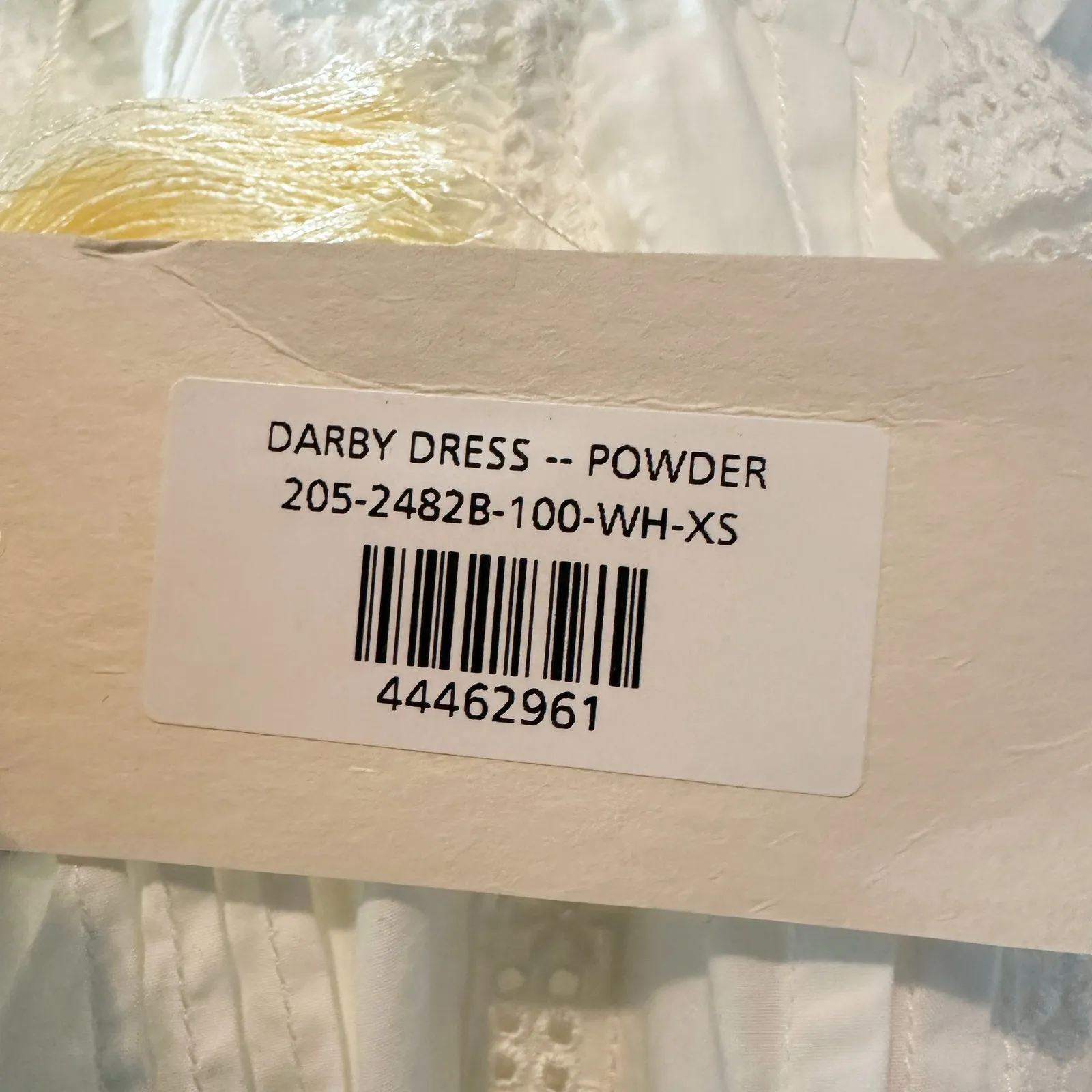 Doen Darby Cottagecore Cotton Midi Dress Powder Size XS Peasant - Image 6