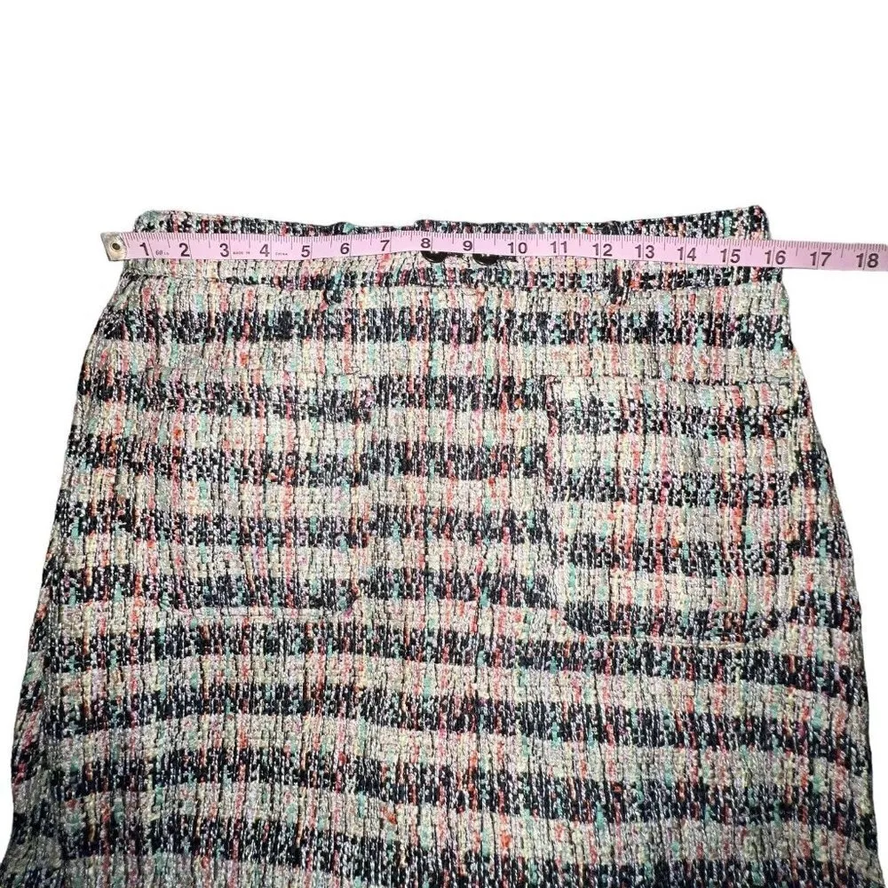 Scotch &‎ Soda Short Mini Tweed Pocket Front A Line Skirt Combo T Multi Color Lg - Image 6