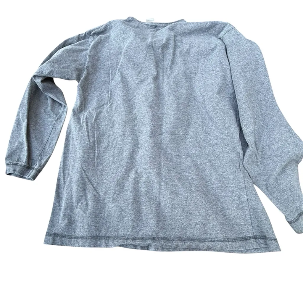 Y2K Vintage The Disney Store Mickey And Friends Henley Embroidered Gray Sz Large - Image 2