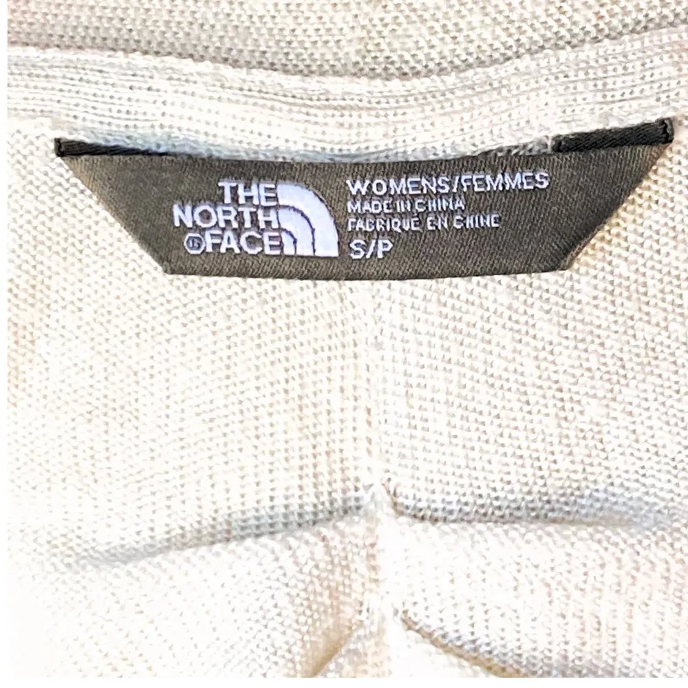THE NORTH FACE Cream Waterfall Cardigan Thumbholes Open Sweater ~ Women's SMALL - Image 8