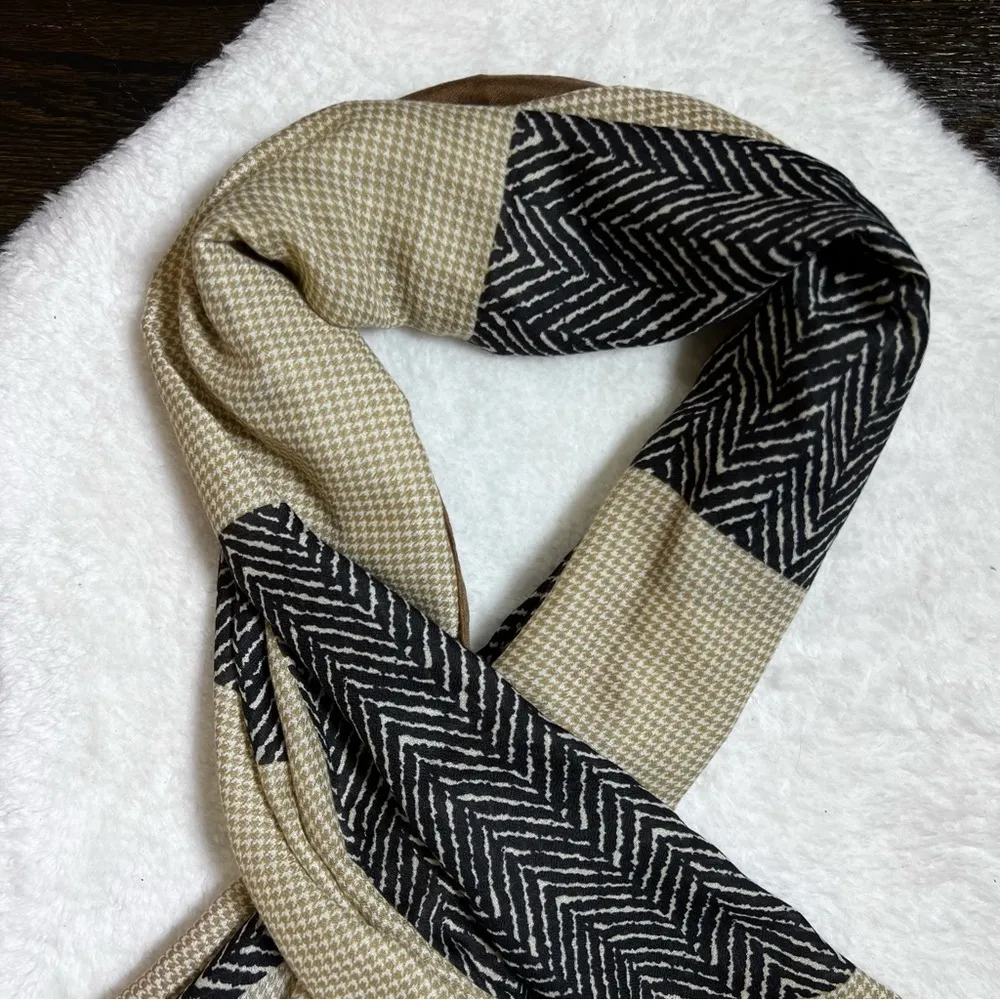 Shein Mixed Print Colorblock Scarf - Image 2