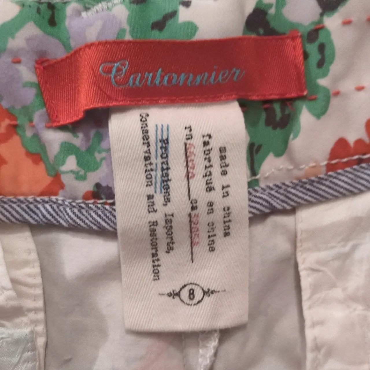 Cartonnier By Anthropologie Floral Cropped Pants Size 8 - Image 4