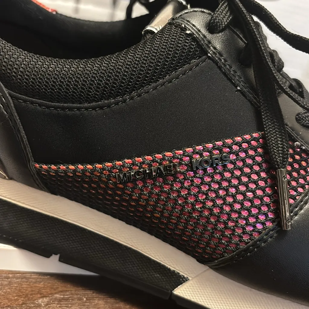 Michael Kors Black and Pink Sneakers with Minimalist Design - Image 9