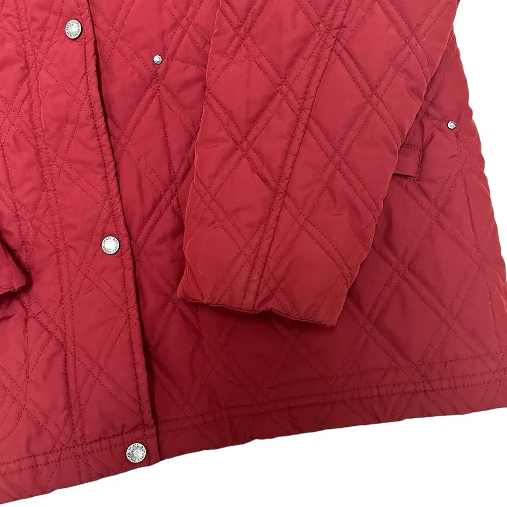 Pacific Trail Jacket Women's Size Medium Quilted Red Fleece-Lined - Image 8